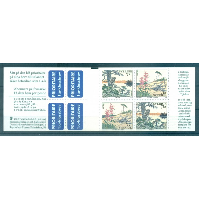 Svezia 1999 - Y & T carnet n. C2104 - Europa (Michel carnet n. MH-234)