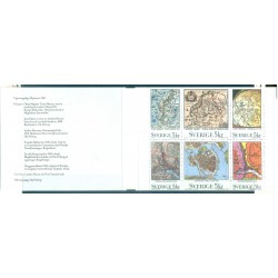 Sweden 1991 - Y & T booklet n. C1637 - Maps (Michel booklet n.  MH-158)