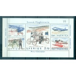 Suède 1984 - Y & T feuillet n. 12 - Aviation suédoise (Michel feuillet n. 12)