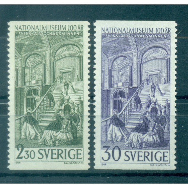 Svezia 1966 - Y & T n. 536/37  - Museo nazionale (Michel n.549/50)