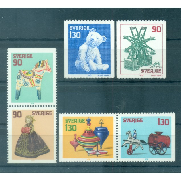 Svezia 1978 - Y & T n. 1027a/1031a - Natale (Michel n. 1045 D/50 C)