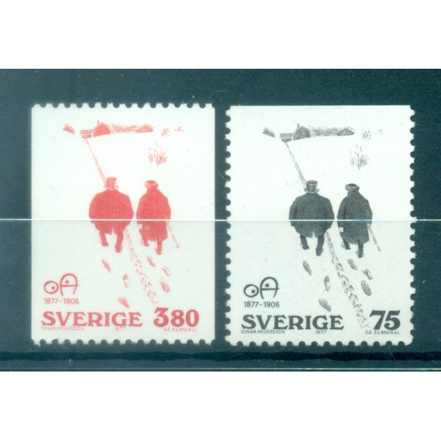 Suède 1977 - Y & T  n. 962/63 - Oskar Andersson (Michel n. 981 Do/82 C)