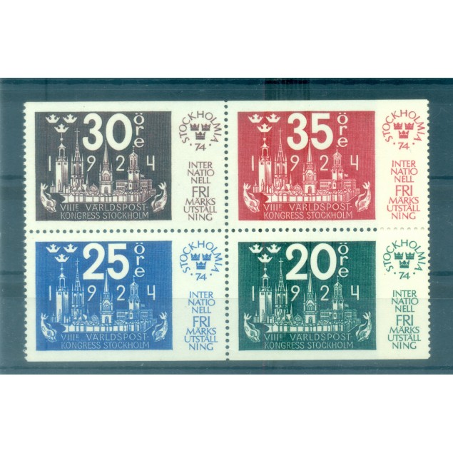 Suède 1974 - Y & T n. 823/26 - STOCKHOLMIA '74 (Michel n. 846/47 Du - 848/49 Do)