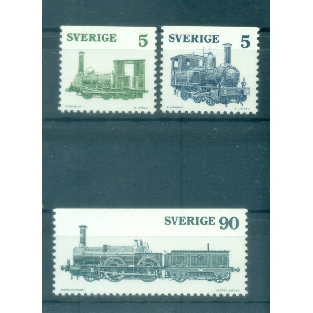Suède 1975 - Y & T n. 892/94 - Locomotives (Michel n. 918/20 Do)