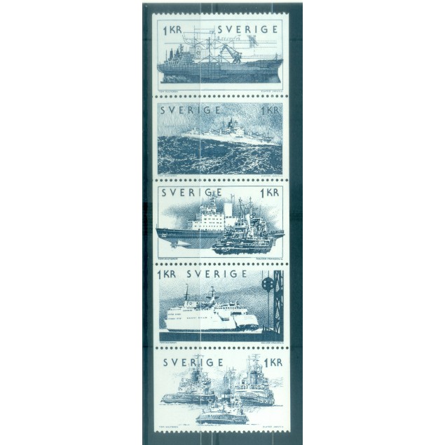 Sweden 1974 - Y & T n. 860/64 - Swedish maritime navigation (Michel n. 870/74)