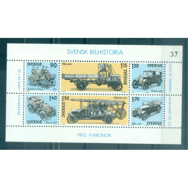 Sweden 1980 - Y & T sheet n. 8 - Swedish automobile (Michel sheet n. 8)