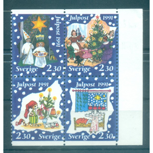 Suède 1991 - Y & T  n. 1677/80 - Noël (Michel n. 1692/95)