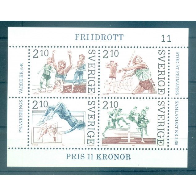 Sweden 1987 - Y & T  sheet n. 15 - Circus (Michel n. 1450/52)