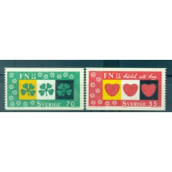 Suède 1970 - Y & T n. 671/72 - ONU (Michel n. 690 A/691 A)