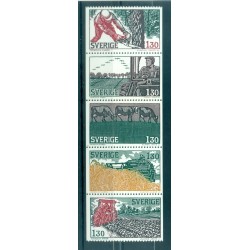 Suède 1979 - Y & T n. 1042/46 - Année du Paysan (Michel n. 1060/64)