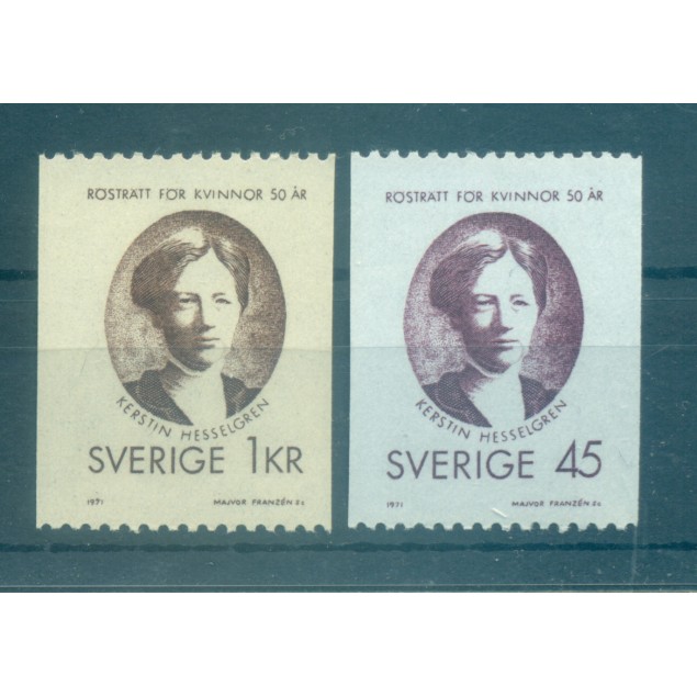 Suède 1971 - Y & T n. 683/84 - Kerstin Hesselgren (Michel n. 702/03 C)