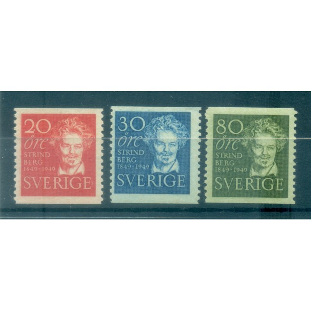Svezia 1949 - Y & T n. 347/49 - August Strindberg (Michel n. 346/48 A)