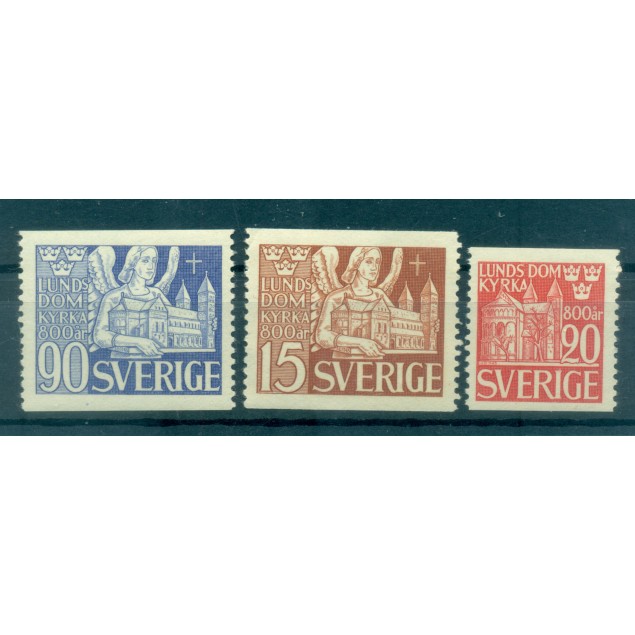 Sweden 1946 - Y & T n. 319/21  - Lund Cathedral (Michel n. 318/20 A)