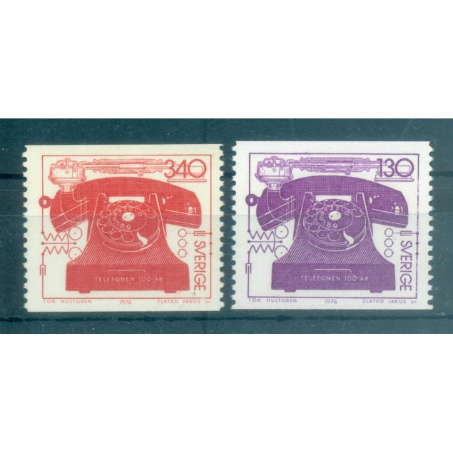 Sweden 1976 - Y & T n. 919/20 - Telephone (Michel n. 939/40)