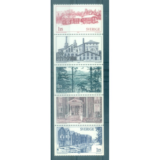 Svezia 1980 - Y & T n. 1090/94 - Turismo (Michel n. 1108/12)