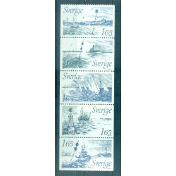 Svezia 1982 - Y & T n. 1178/82 - Segnalazione marittima (Michel n. 1196/1200)