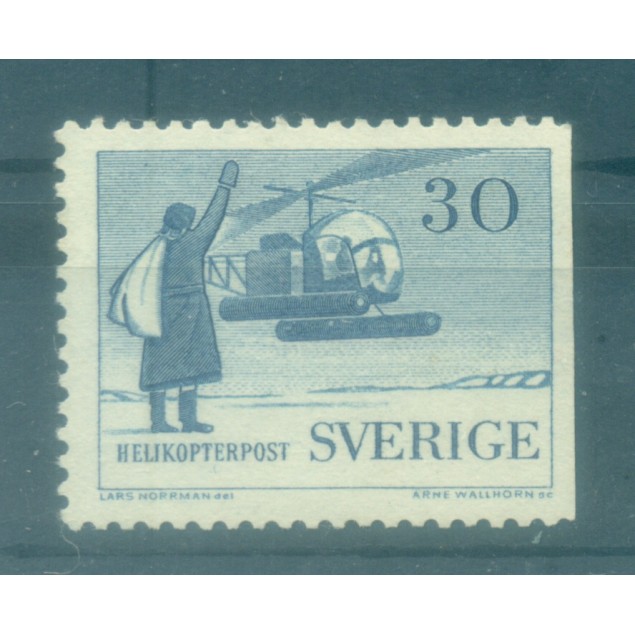 Svezia 1958 - Y & T n. 8a posta aerea - Posta per elicottero (Michel n. 434 Dr)