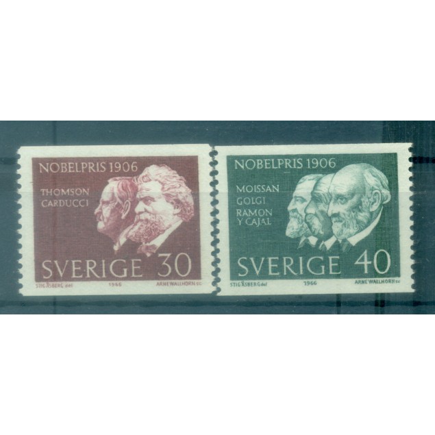 Suède 1966 - Y & T n. 552/53 - Nobel Prize 1906 (Michel n. 566/67 A)
