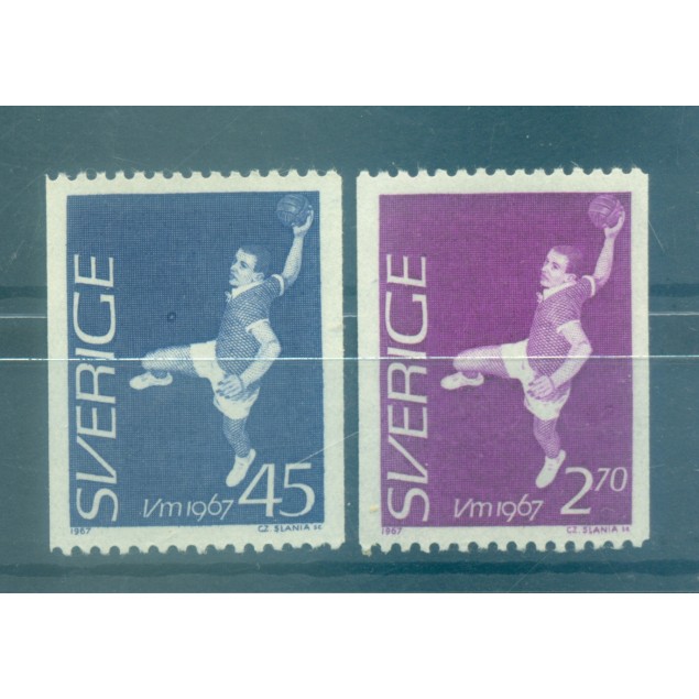 Svezia 1967 - Y & T n. 554/55 - Pallamano (Michel n. 568/69 C)