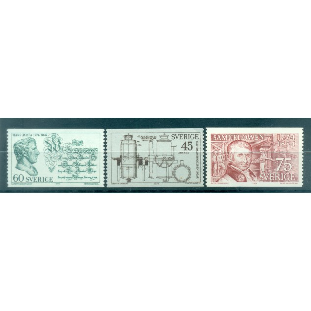 Suède 1974 - Y & T n. 820/22 - Série commemorative (Michel n. 841/43)