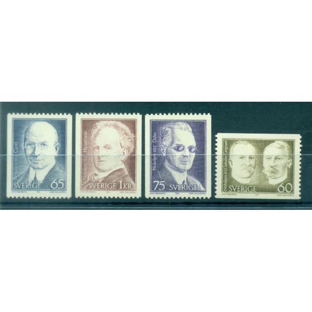 Suède 1972 - Y & T n. 765/68 - Nobel Prize 1912 (Michel n. 786/89)