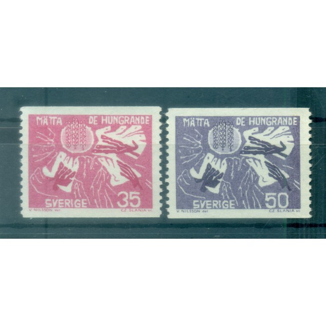 Suède 1963 - Y & T n. 503/04 - Campagne contre la faim (Michel n. 504/05 A)