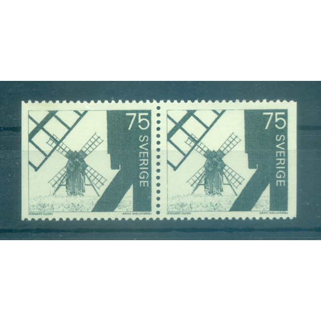 Suède 1971 - Y & T n. 692b - Moulins à vent (Michel n. 711 y Dl/Dr)