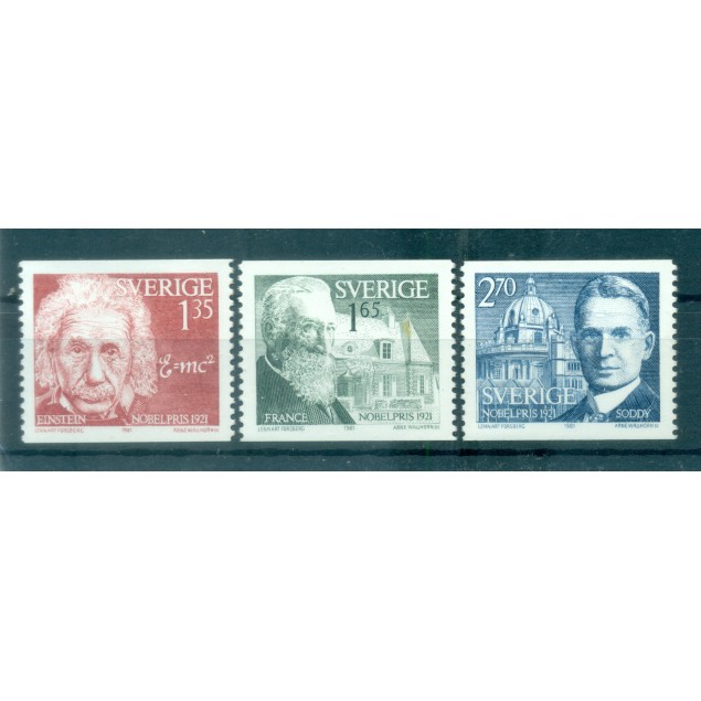 Suède 1981 - Y & T n. 1155/57 - Prix Nobel 1921 (Michel n. 1175/77)