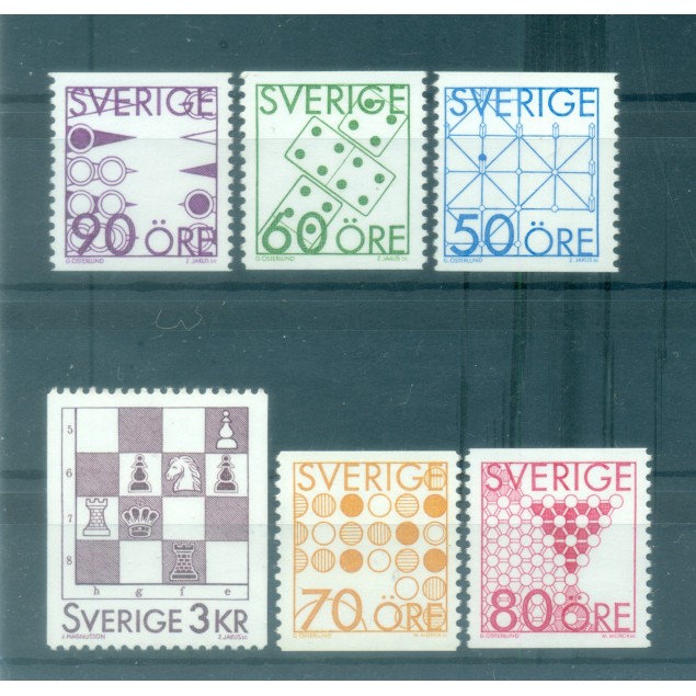 Sweden 1985 - Y & T n. 1336/41 - Board games (Michel n. 1354/59)