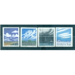 Suède 1990 - Y & T n. 1617/20 - Nuages et météorologie (Michel n. 1633/36)