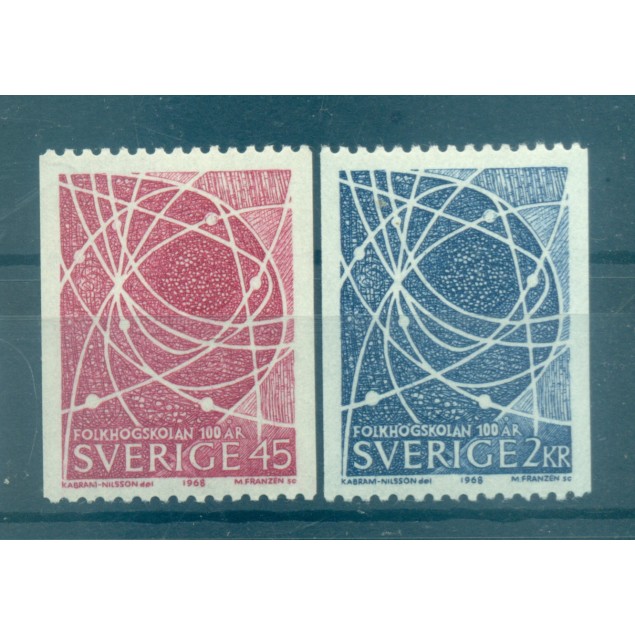 Sweden 1968 -  Y & T n. 597/98 - Popular Higher Education Institutions (Michel n. 614/15 C)