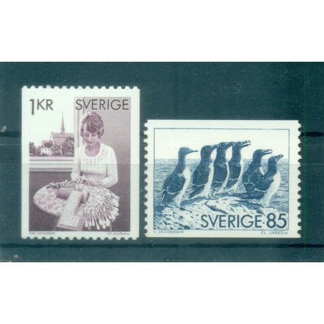 Suède 1976 - Y & T n. 917b/18b - Série courante (Michel n. 937 y A-38 y C)