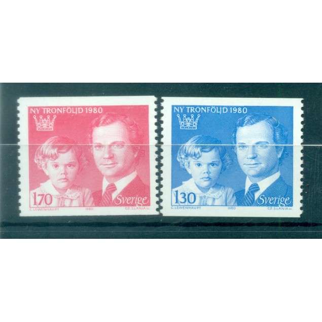Sweden 1980 - Y & T n. 1083/84 - Carl XVI Gustaf (Michel n. 1101/02 A)