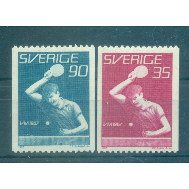 Suède 1985 - Y & T n. 1308/09 - Tennis de table (Michel n. 1326/27)