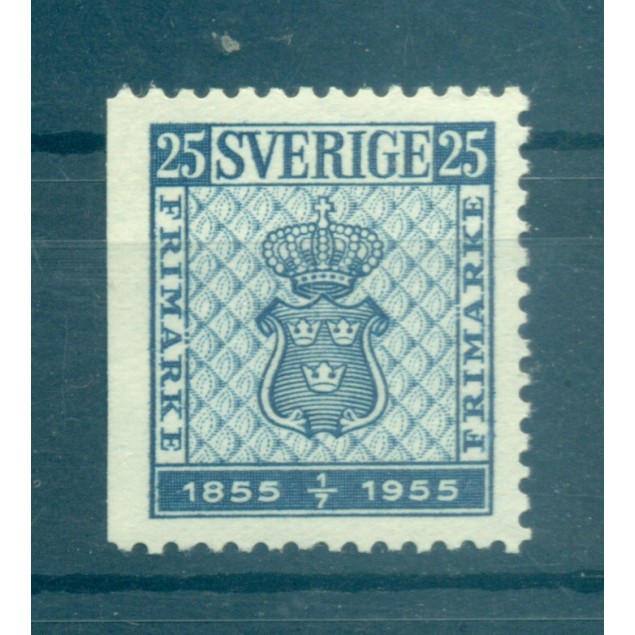 Suède 1955 - Y & T n. 395a - Centenaire du Timbre (Michel n. 402 Dl)