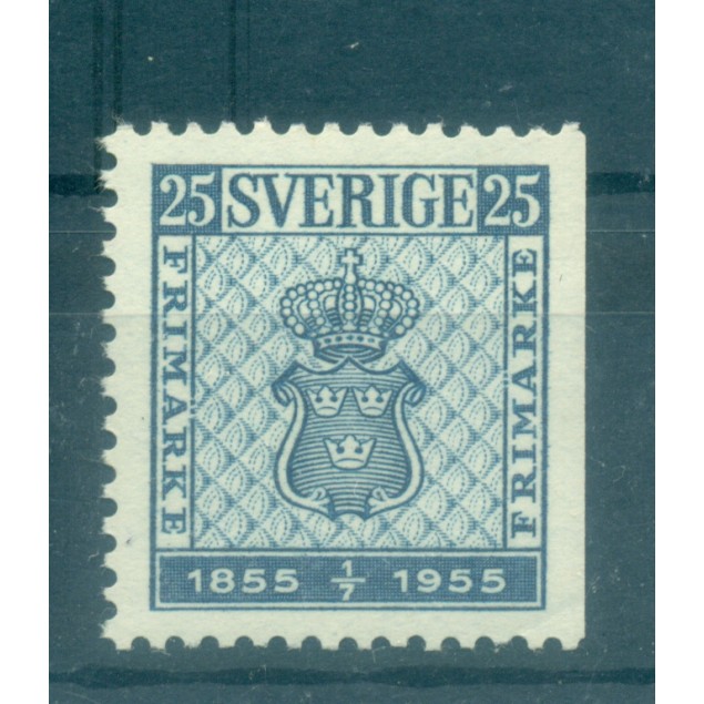 Svezia 1955 - Y & T n. 395a - Centenario del Francobollo (Michel n. 402 Dl)