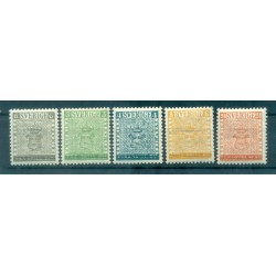Suède 1955 - Y & T n. 399/403 - STOCKHOLMIA '55 (Michel n. 406/10)
