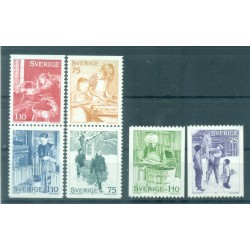 Svezia 1977 - Y & T n. 985a-87-88a-90 - Natale (Michel n. 1004 D/1009 C)