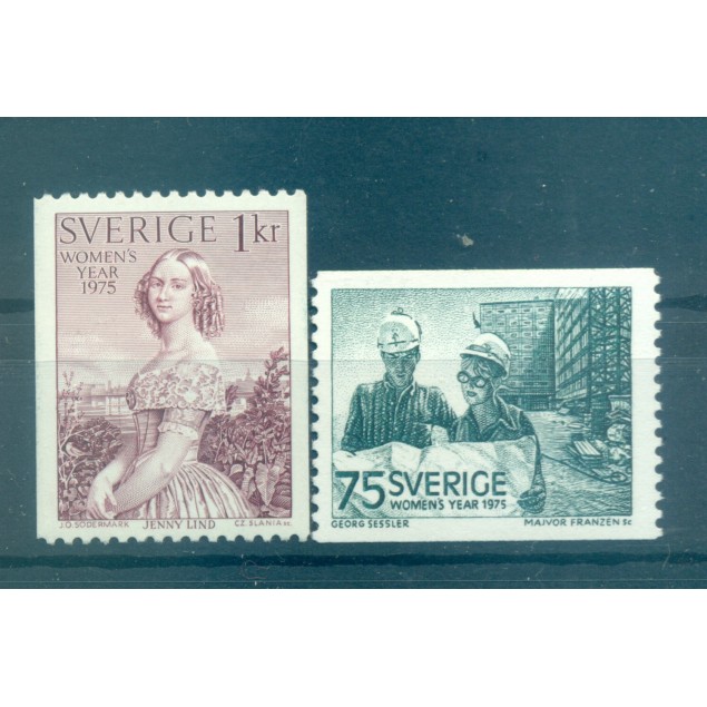 Suède 1975 - Y & T n. 871/72 - Année internationale de la Femme (Michel n. 892 A/93 C)