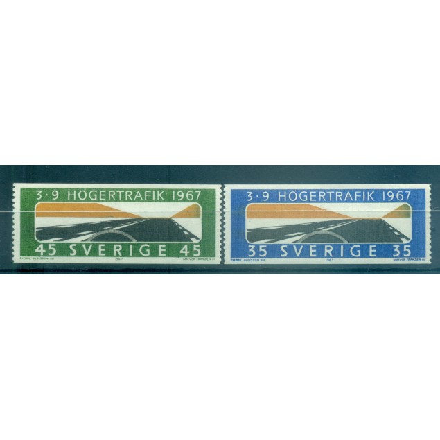Svezia 1967 - Y & T n. 572/73 - Circolazione stradale (Michel n. 588/89 A)