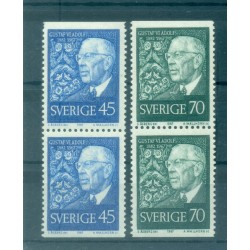 Suède 1967 - Y & T n. 578b/579b - Roi Gustave VI Adolphe (Michel n. 594/95 Do/Du)