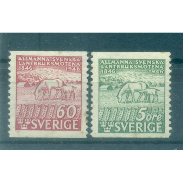 Svezia 1946 - Y & T n. 322/23  - Esposizione agricola (Michel n. 321/22 A)
