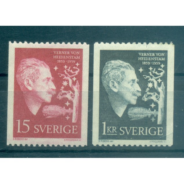 Suède 1959 - Y & T n. 440/41 - Verner von Heidenstam (Michel n. 449/50 C)