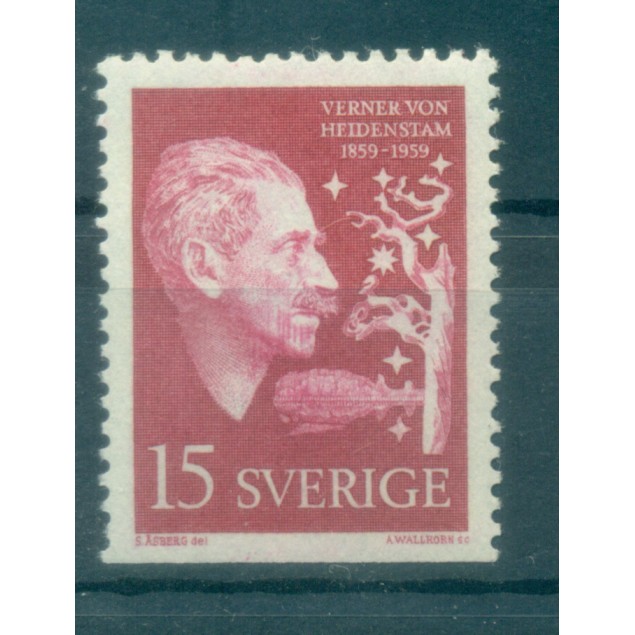 Suède 1959 - Y & T n. 440a - Verner von Heidenstam (Michel n. 449 Du)