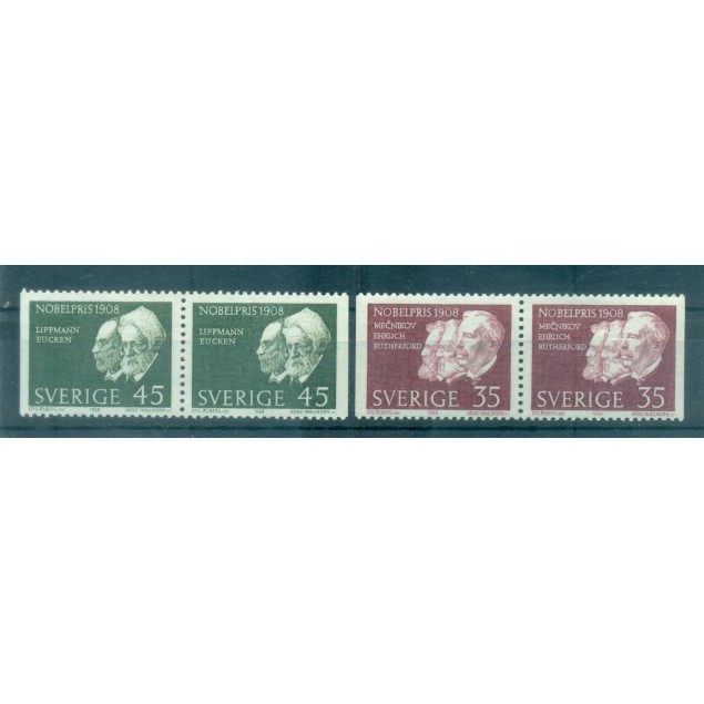 Sweden 1968 - Y & T n. 609b/10b - Nobel Prize 1908 (Michel n. 626/27 Dl/Dr)