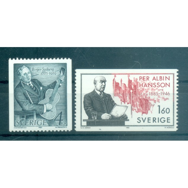 Sweden 1985 - Y & T n. 1331/32 - Anniversaries (Michel n. 1349/50)