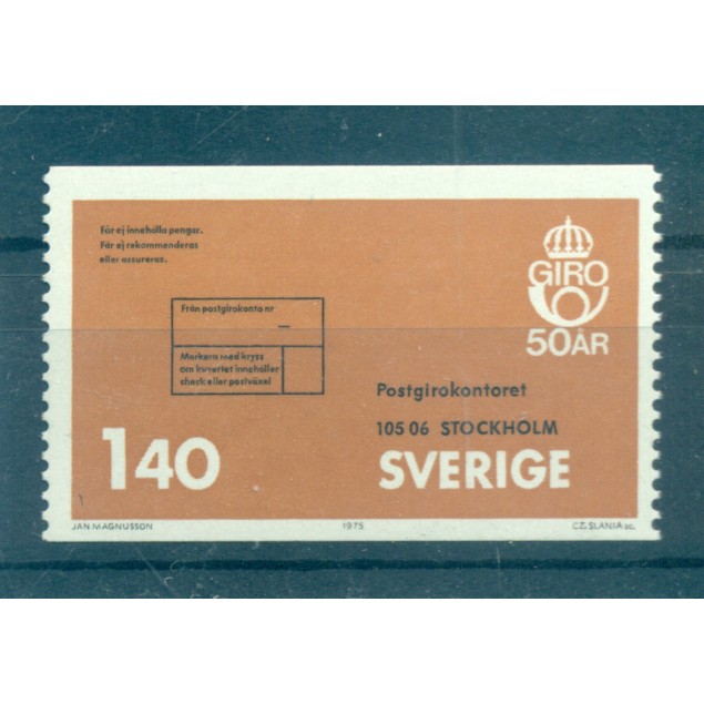 Sweden 1975 - Y & T n. 870 - Postal cheques (Michel n. 891)