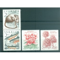 Suède 1985 - Y & T n. 1304a-1306/07 - Faune (Michel n. 1322/25)