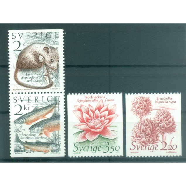 Suède 1985 - Y & T n. 1304a-1306/07 - Faune (Michel n. 1322/25)