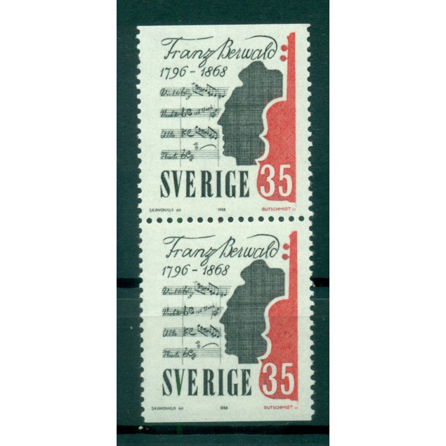 Suède 1968 - Y & T n. 584b - Franz Berwald (Michel n. 601 Do/Du)